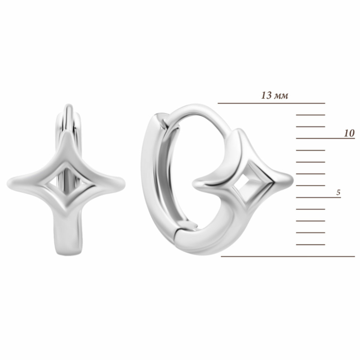 Серебряные серьги-конго. Артикул UG5SZDE19608