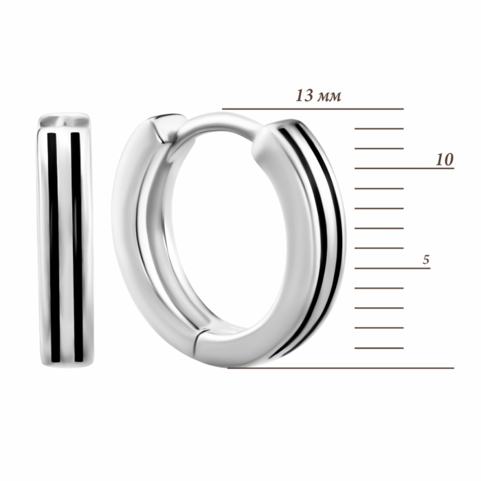 Серебряные серьги-конго с эмалью. Артикул UG5SZDE20217