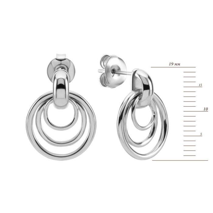 Срібні сережки-підвіски. Артикул UG5SZDE75823