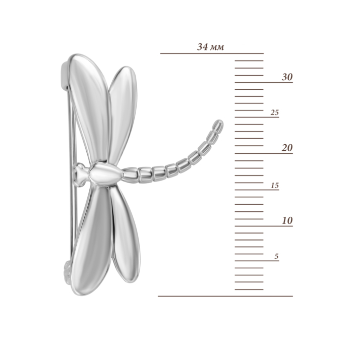 Срібна брошка-булавка Бабка. Артикул UG5SZDX00330