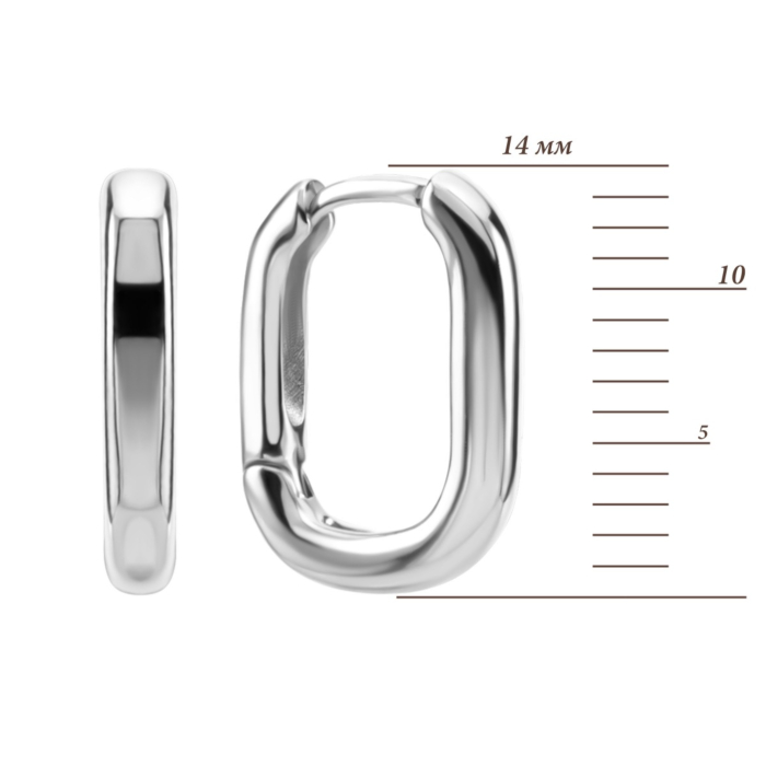 Срібні сережки-конго. Артикул UG5YE00124