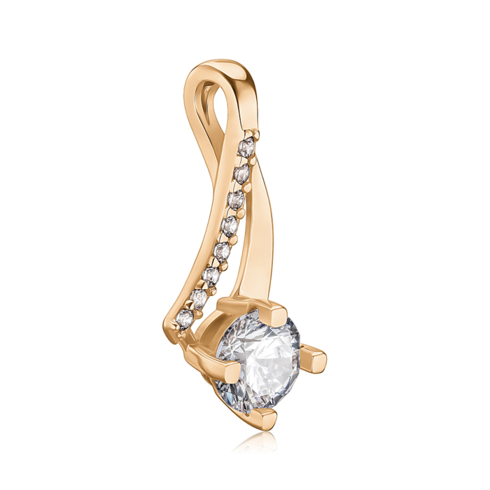 Золотая подвеска с фианитами Р-EY03043-P/01/1