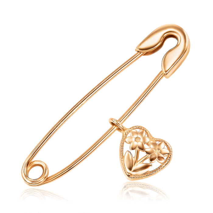 Золотая брошь-булавка. Артикул 04027/0
