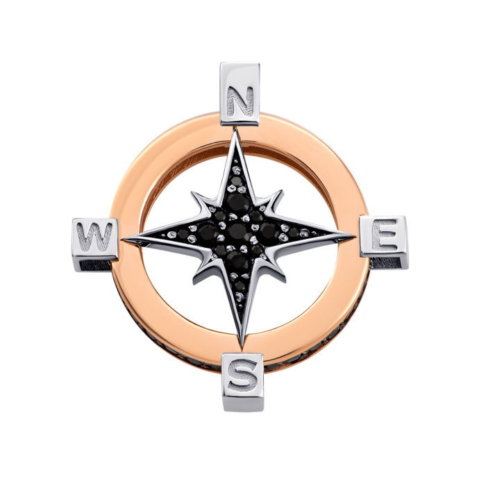 Золота підвіска з фіанітами. Артикул UG5П001ч