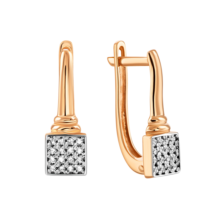 Золоті сережки з діамантами. Артикул UG5СМ0022
