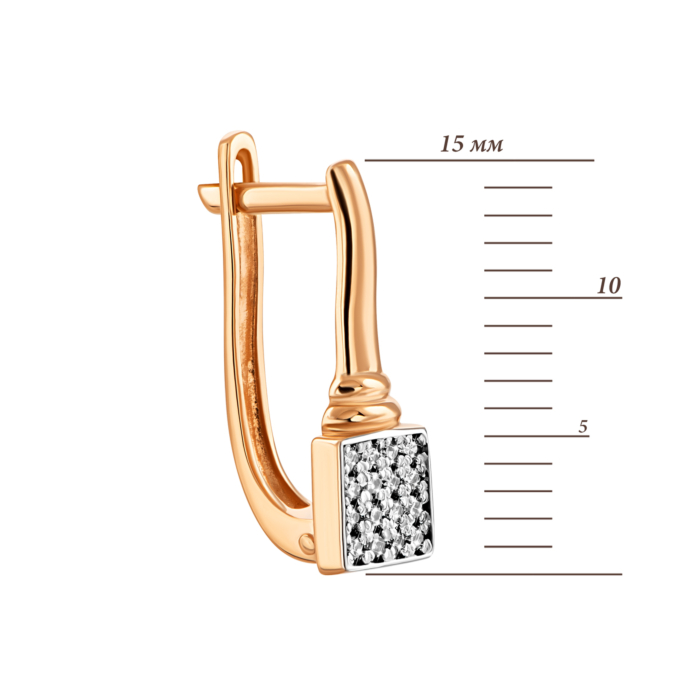 Золоті сережки з діамантами. Артикул UG5СМ0022