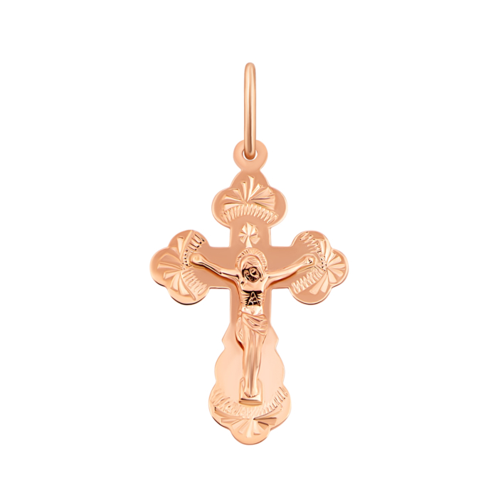 Золотий хрестик. Розп'яття Христове. Артикул UG5к005