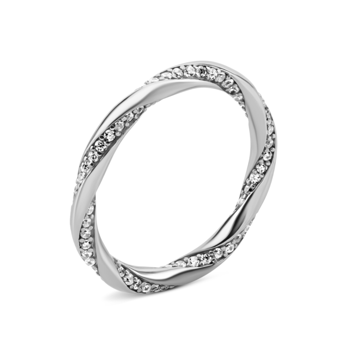 Серебряное кольцо с фианитами. Артикул UG5A00768
