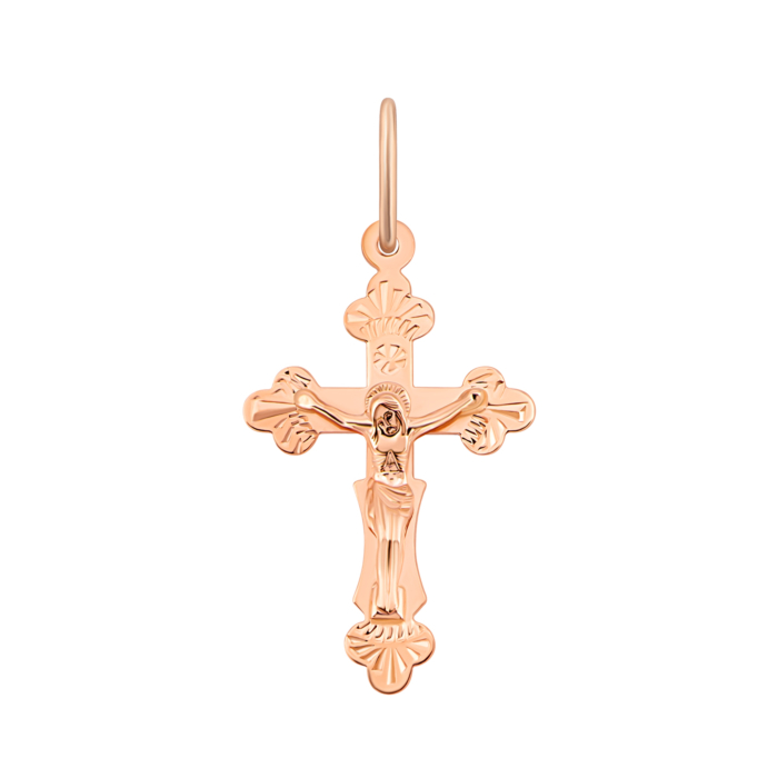 Золотой крестик. Распятие Христа. Артикул UG5к017