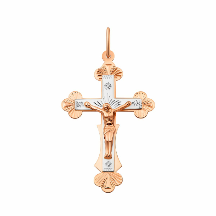 Золотий хрестик. Розп'яття Христове. Артикул UG5к028