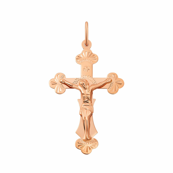 Золотий хрестик. Розп'яття Христове. Артикул UG5к029
