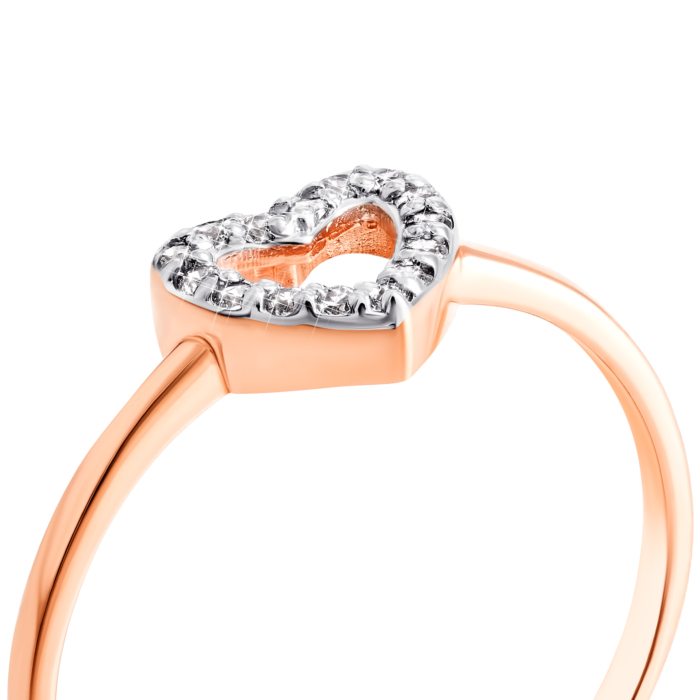 Золотое кольцо Сердце. Артикул UG5КД0516