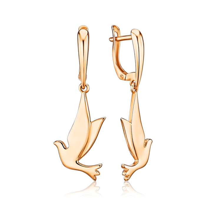 Золоті сережки без вставки. Артикул 23260/01/0