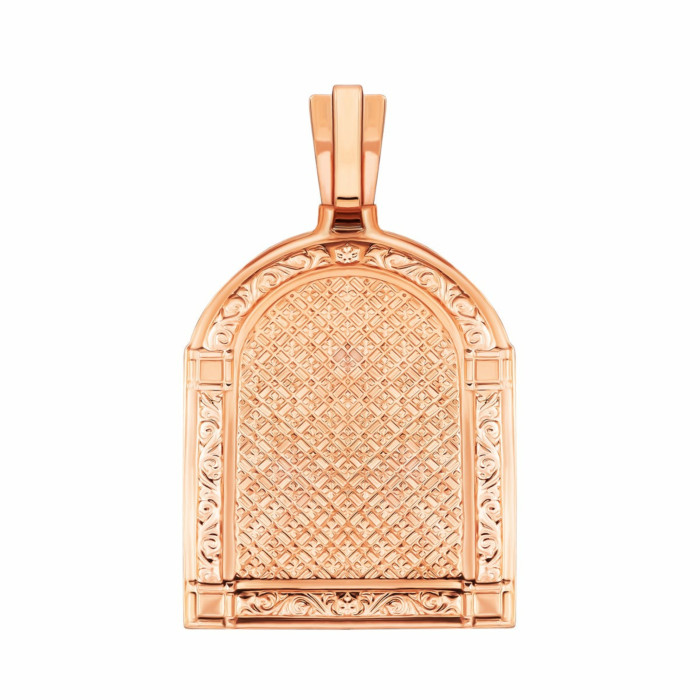 Золота підвіска-ікона Божої Матері. Артикул UG5и062