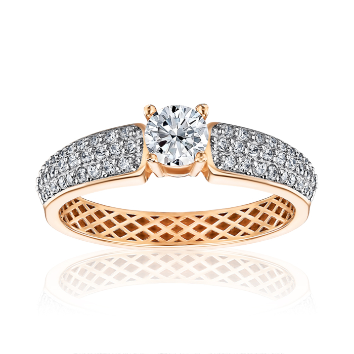 Золотое кольцо с фианитами Tesori 13460/01/1/4251