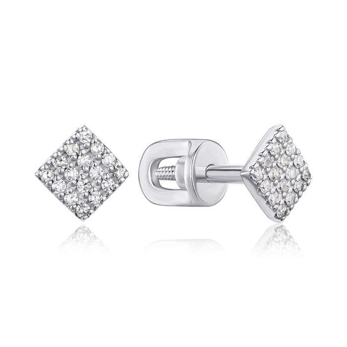 Золоті сережки з діамантами. Артикул 52860/02/1/8007