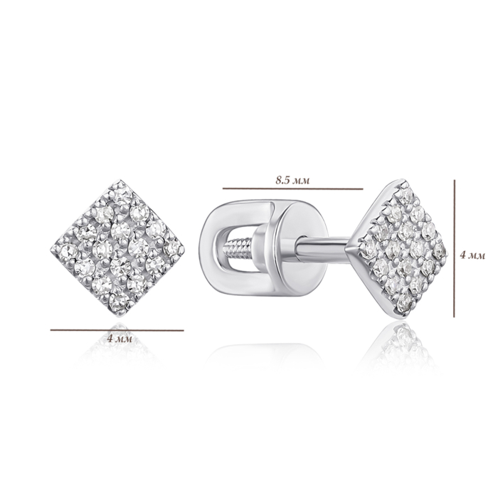 Золоті сережки з діамантами. Артикул 52860/02/1/8007