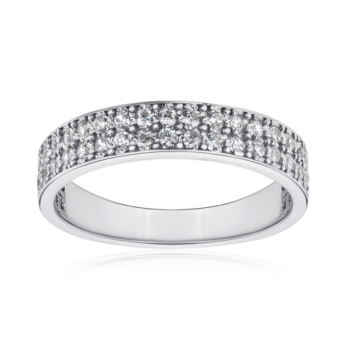 Серебряное кольцо с фианитами 00290/12/1/13