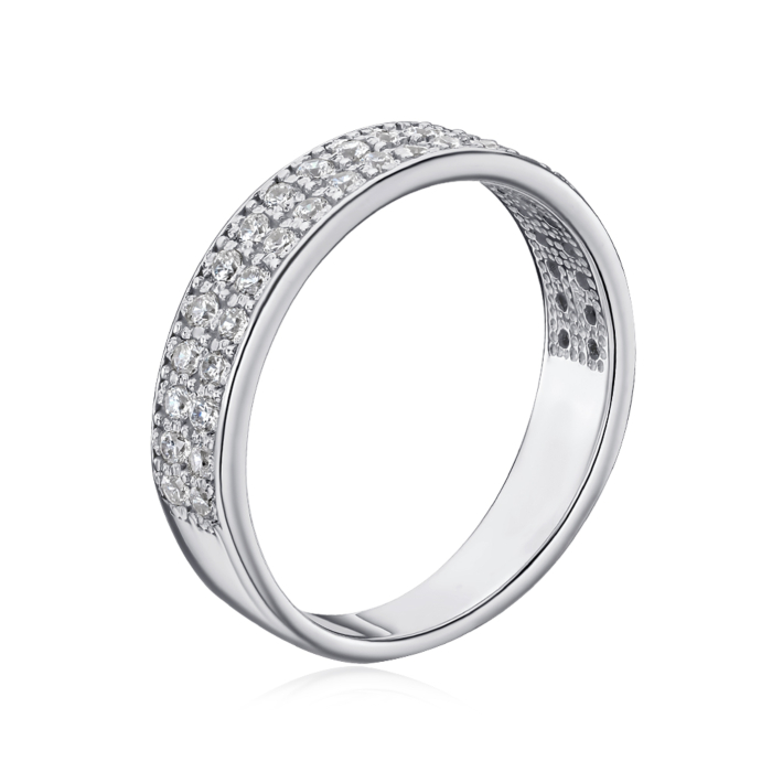 Серебряное кольцо с фианитами 00290/12/1/13