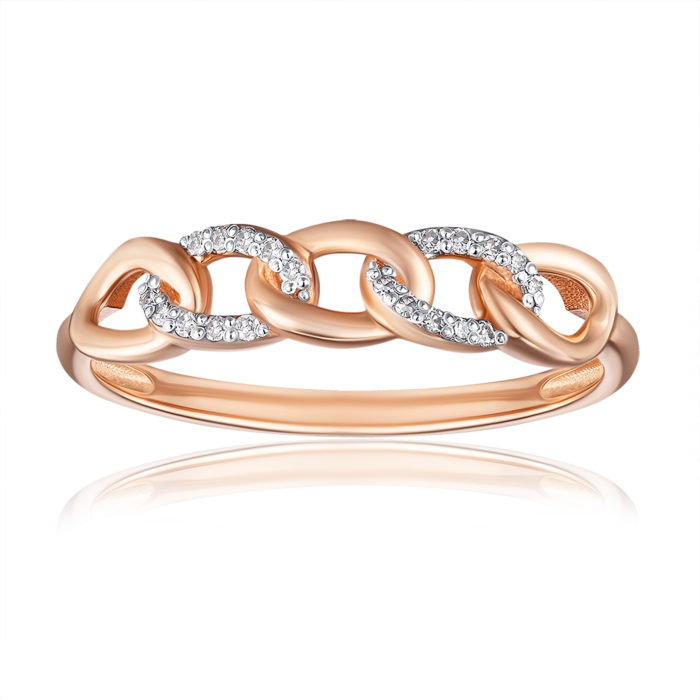 Золотое кольцо с бриллиантами. Артикул 53670/01/1/8179