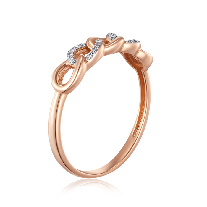 Золотое кольцо с бриллиантами. Артикул 53670/01/1/8179