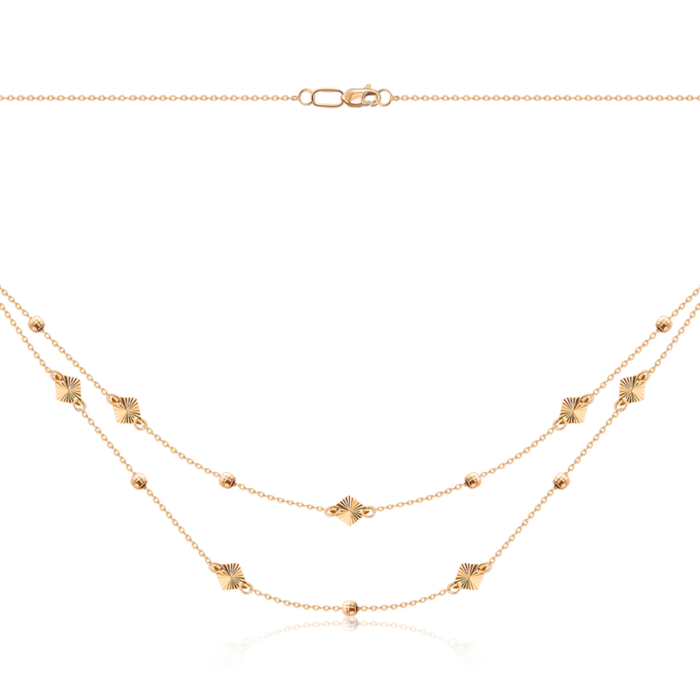 Золотое колье без вставки 06240-1/01/2