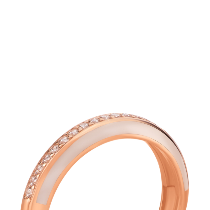 Золотое кольцо с эмалью и фианитами. Артикул UG51/101/367