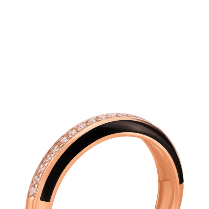 Золотое кольцо с эмалью и фианитами. Артикул UG51/101/368