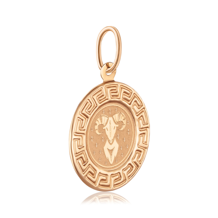 Золотая подвеска-зодиак «Овен» без вставки 30561-1/01/0