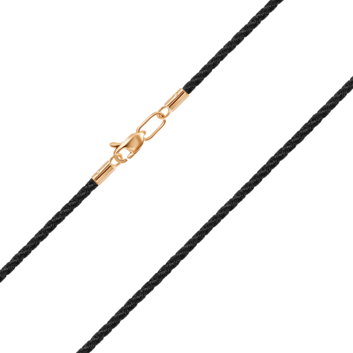 Ювелирный шнурок с золотой застежкой. Артикул 06162-1/01/0