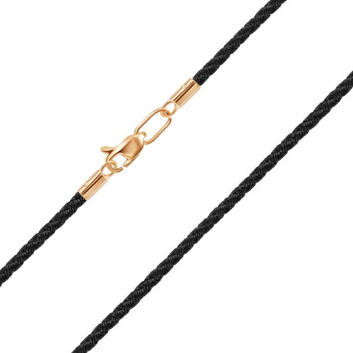 Ювелирный шнурок с золотой застежкой. Артикул 06162-1/01/0