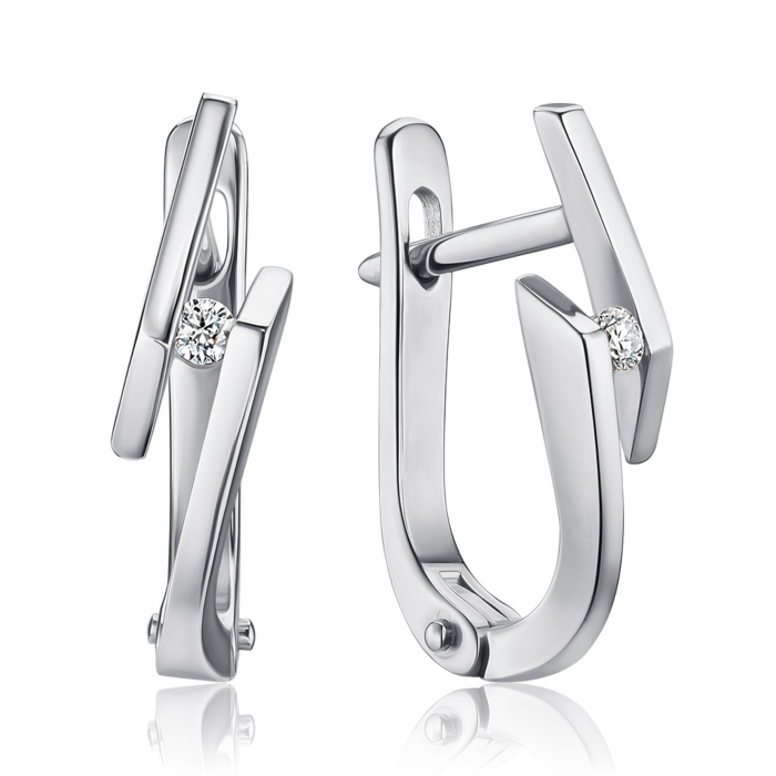 Золотые серьги с бриллиантами. Артикул 50714/2б