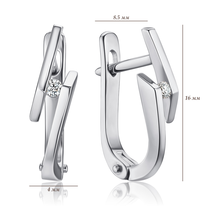 Золотые серьги с бриллиантами. Артикул 50714/2б