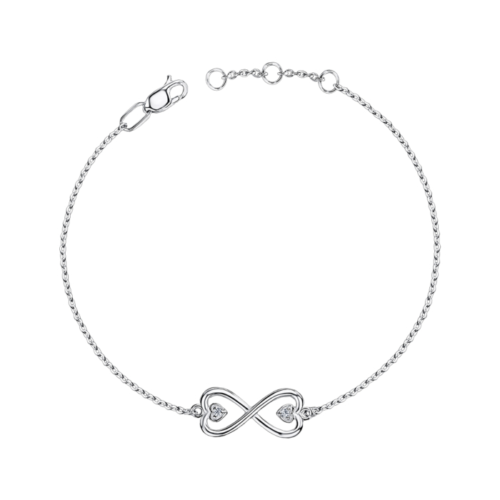 Серебряный браслет «Бесконечность» с фианитами 90170/66024-1/12/1/3