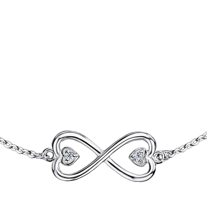 Серебряный браслет «Бесконечность» с фианитами 90170/66024-1/12/1/3
