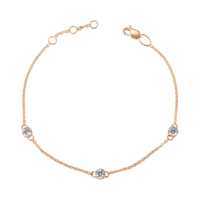 Золотой браслет с фианитами. Артикул 0159/77024-1/01/0/53