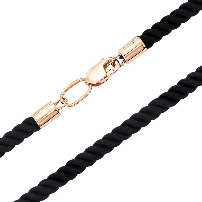 Ювелірний шнурок із золотими вставками. Артикул 06234-1/01/0