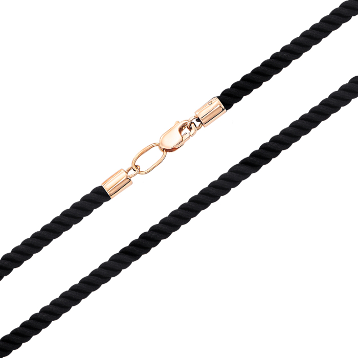 Ювелірний шнурок із золотими вставками. Артикул 06234-1/01/0