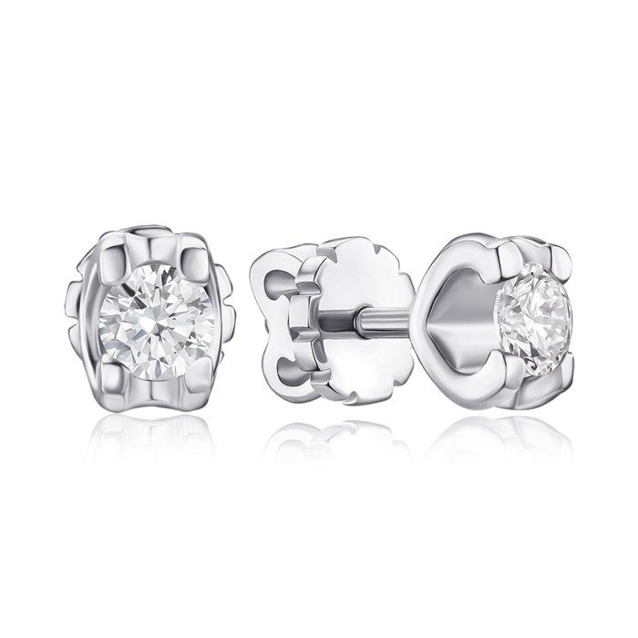 Золотые серьги с бриллиантами. Артикул 8070105-1/02/1/9218