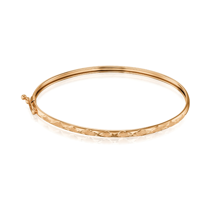 Жорсткий золотий браслет без вставки 70315/1с