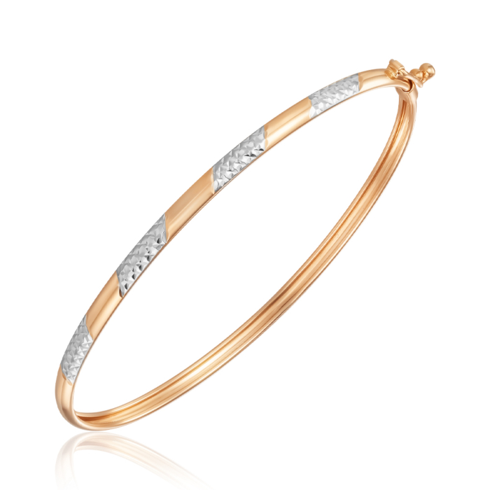 Золотий браслет з алмазною гранню. Артикул 70415-1-3/01/3