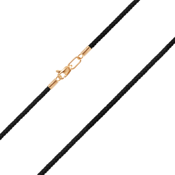 Ювелирный шнурок с золотой застежкой. Артикул 06165-1/01/0