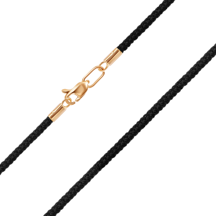 Ювелирный шнурок с золотой застежкой. Артикул 06165-1/01/0