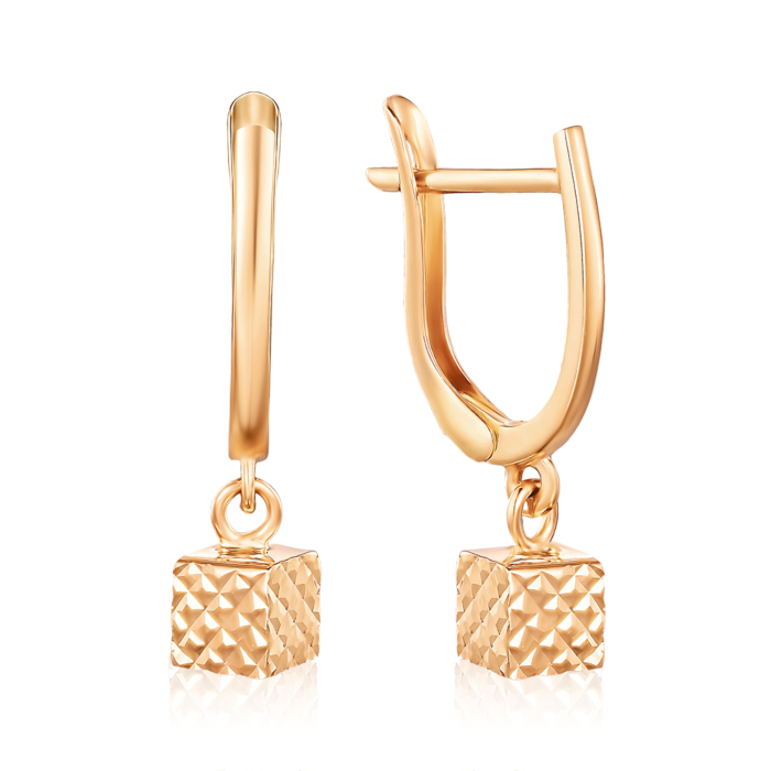 Золоті сережки без вставки. Артикул 02475-1/01/2