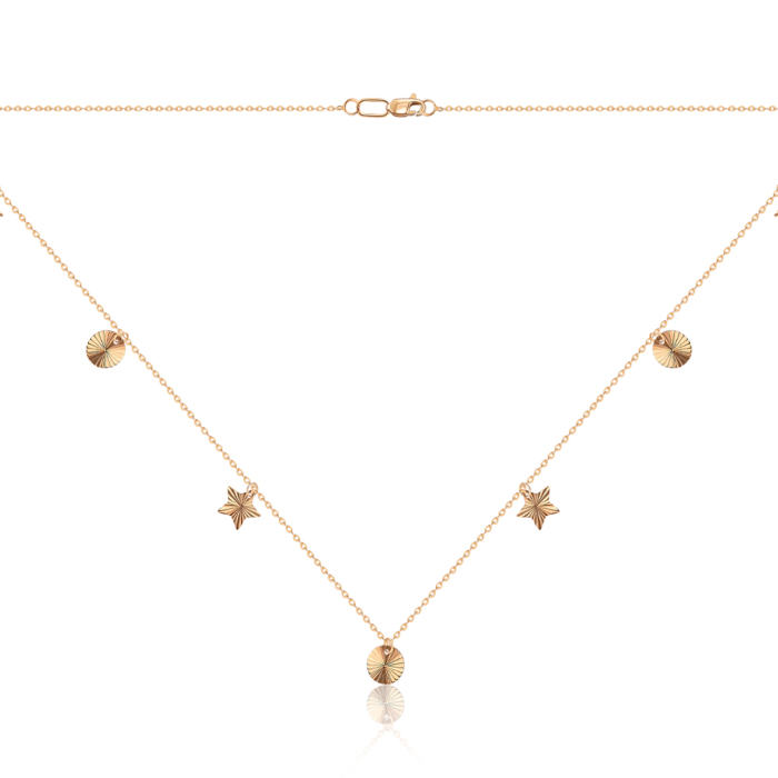 Золотое колье без вставки 06186-1/01/2