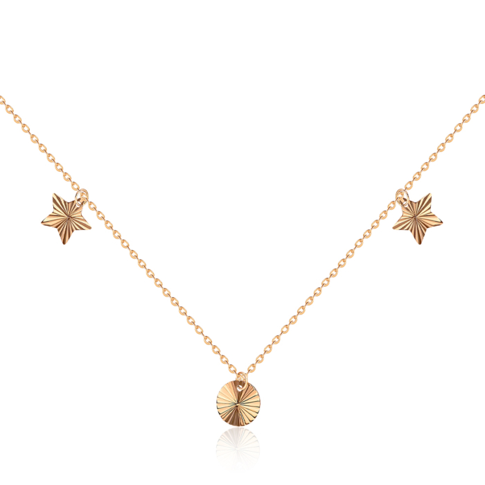 Золотое колье без вставки 06186-1/01/2