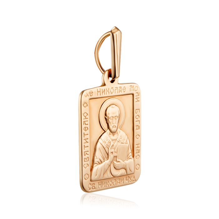 Золота підвіска-ладанка без вставки. Артикул 30886/1