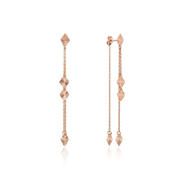 Золоті сережки-підвіски. Артикул 02749-1/01/2