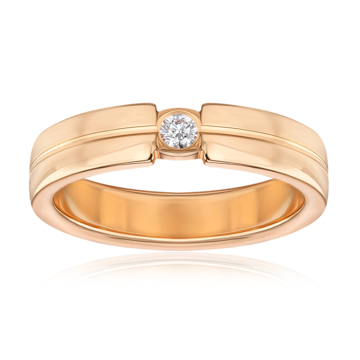 Обручка з діамантом. Артикул 10001/3