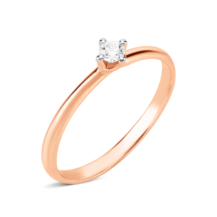 Золота каблучка з діамантом. Артикул UG5К100354